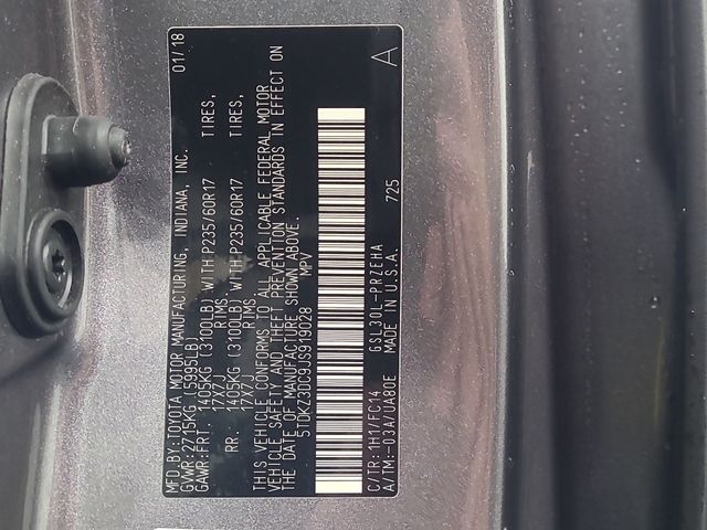 2018 – Toyota – Sienna