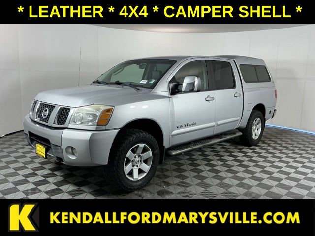Radiant Silver 2007 Nissan Titan Pickup Truck Four-Wheel Drive 5-Speed Automatic