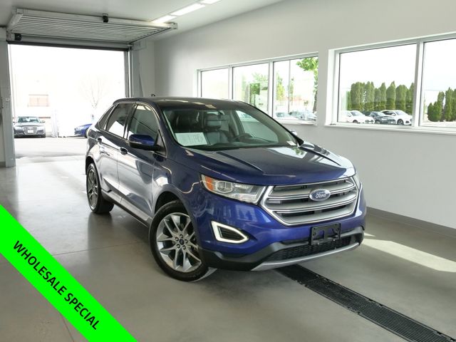 Blue Metallic 2015 Ford Edge Titanium SUV / Crossover Front-Wheel Drive 6-Speed Automatic