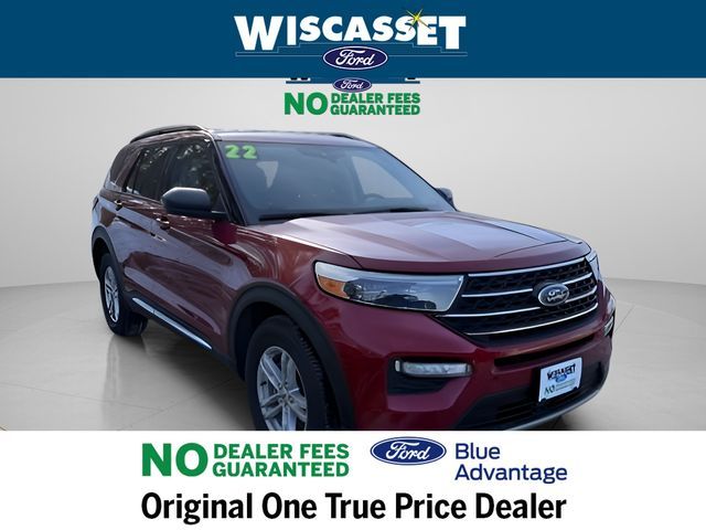 Rapid Red Metallic Tinted Clearcoat 2022 Ford Explorer XLT AWD SUV / Crossover All-Wheel Drive Automatic