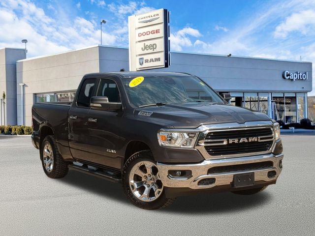 Gray (Granite Crystal Metallic Clearcoat) 2019 RAM 1500 Pickup Truck Four-Wheel Drive 8-Speed Automatic