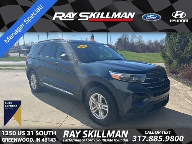 Blue Metallic 2023 Ford Explorer XLT AWD SUV / Crossover All-Wheel Drive Automatic