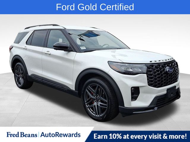 White Metallic 2025 Ford Explorer SUV / Crossover All-Wheel Drive Automatic