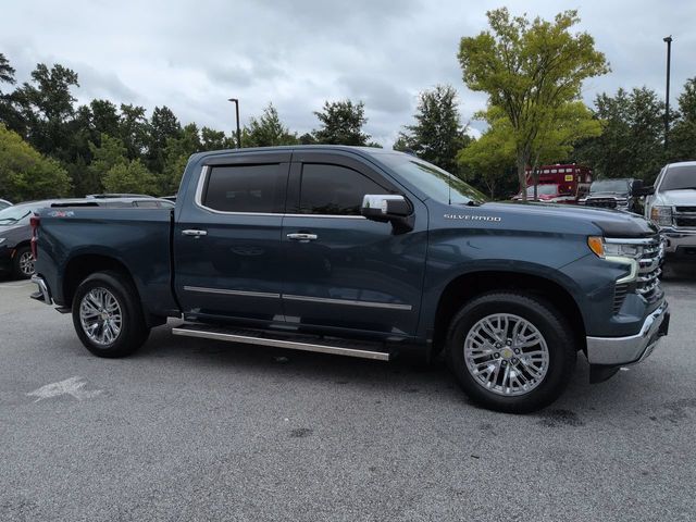 Lakeshore Blue Metallic 2024 Chevrolet Silverado 1500 LTZ Crew Cab 4WD Pickup Truck Four-Wheel Drive Automatic