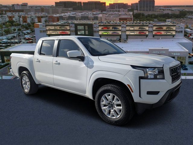 Glacier White 2023 Nissan Frontier Pickup Truck Four-Wheel Drive 9-Speed Automatic