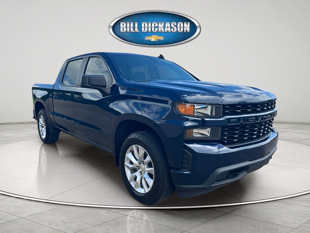 Blue Metallic 2021 Chevrolet Silverado 1500 Custom Crew Cab RWD Pickup Truck 4X2 8-Speed Automatic