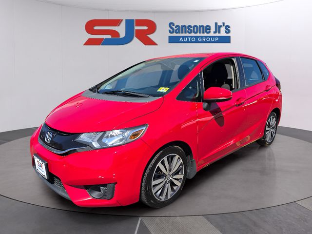 Red 2015 Honda Fit Hatchback Continuously Variable Transmission