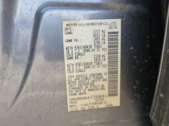 2020 Nissan Frontier Crew Cab SV 4x2