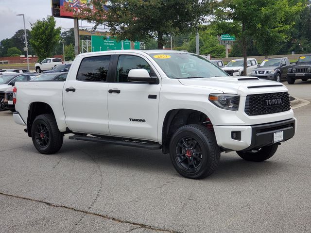 Super White 2021 Toyota Tundra TRD Pro CrewMax 4WD Pickup Truck Four-Wheel Drive 6-Speed Automatic