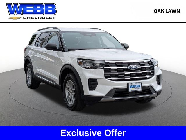 White Metallic 2025 Ford Explorer SUV / Crossover All-Wheel Drive Automatic