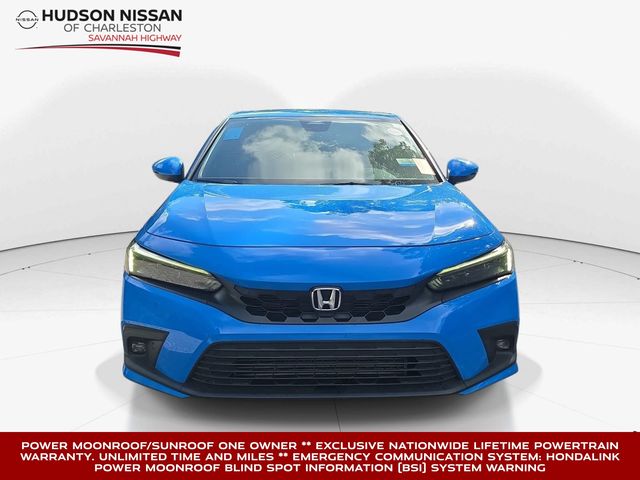 Boost Blue Pearl 2023 Honda Civic Hatchback Hatchback Front-Wheel Drive Continuously Variable Transmission