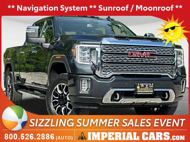 Hunter Metallic 2022 GMC Sierra 2500HD Denali Crew Cab 4WD Pickup Truck Four-Wheel Drive 6-Speed Automatic