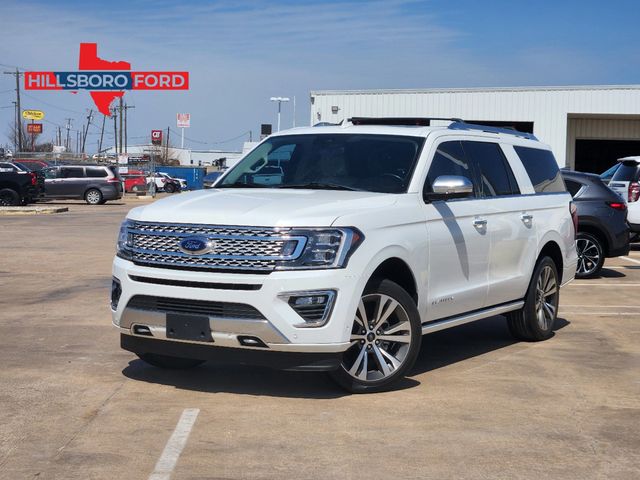 2021 Star White Metallic Tri-Coat Ford Expedition Max Platinum 4X4 SUV