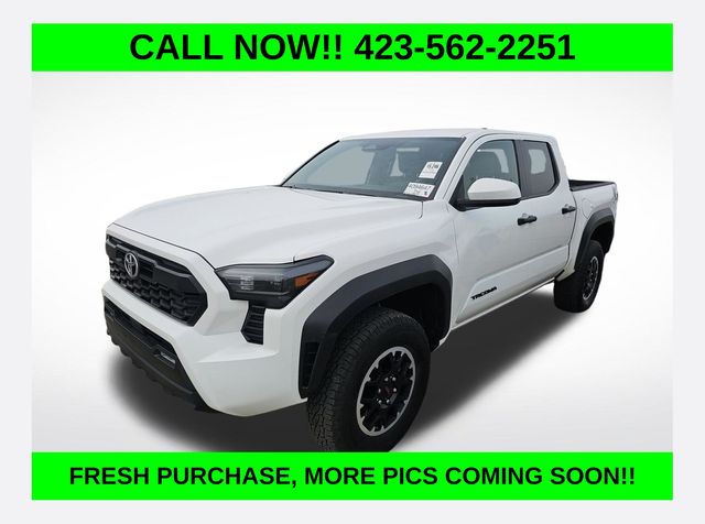 White 2025 Toyota Tacoma SR5 Double Cab 4WD Pickup Truck Four-Wheel Drive 8-Speed Automatic