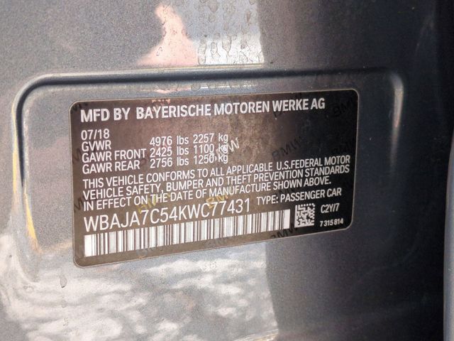 Used 2019 BMW 5 Series 530i xDrive 4D Sedan