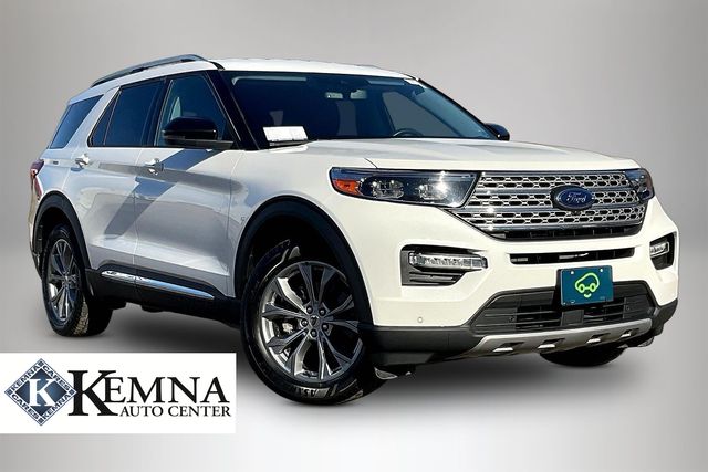 White Metallic 2022 Ford Explorer Limited AWD SUV / Crossover All-Wheel Drive Automatic