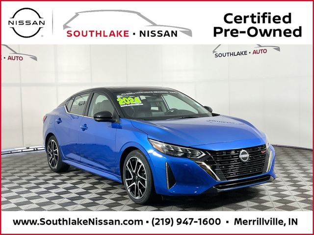 Electric Blue Metallic/Super Black 2024 Nissan Sentra Sedan Front-Wheel Drive Continuously Variable Transmission