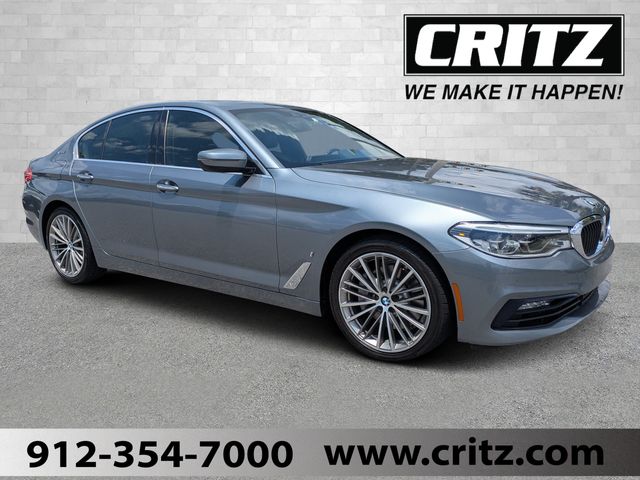 Bluestone Metallic 2018 BMW 5 Series Sedan Rear-Wheel Drive 8-Speed Automatic