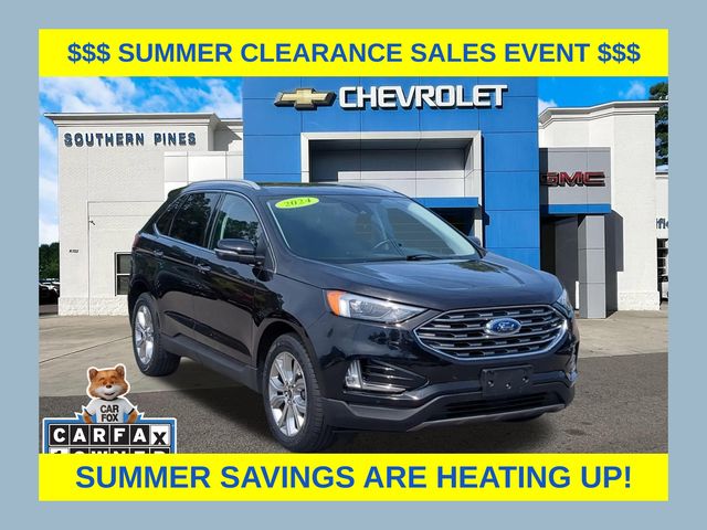 Black Metallic 2024 Ford Edge Titanium AWD SUV / Crossover All-Wheel Drive 8-Speed Automatic
