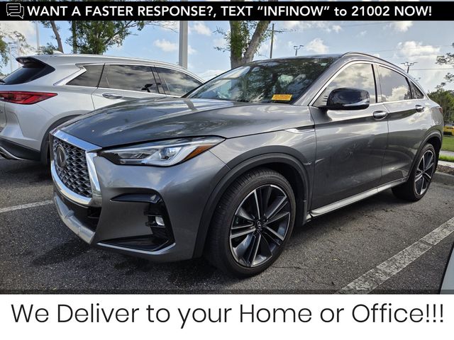 Gray (Graphite Shadow) 2025 INFINITI QX55 Luxe AWD SUV / Crossover All-Wheel Drive Continuously Variable Transmission