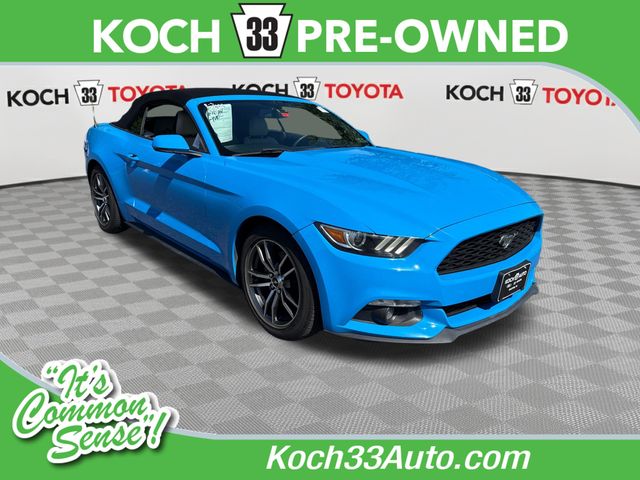 Grabber Blue 2017 Ford Mustang Convertible Rear-Wheel Drive 6-Speed Automatic