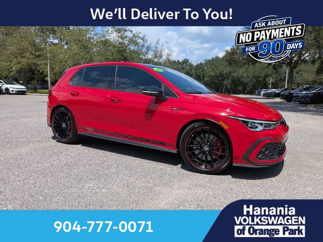 Red 2023 Volkswagen Golf GTI Hatchback Front-Wheel Drive 6-Speed Manual