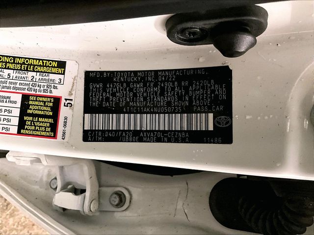 2022 Toyota Camry LE White at Subaru and VW of Moon Township