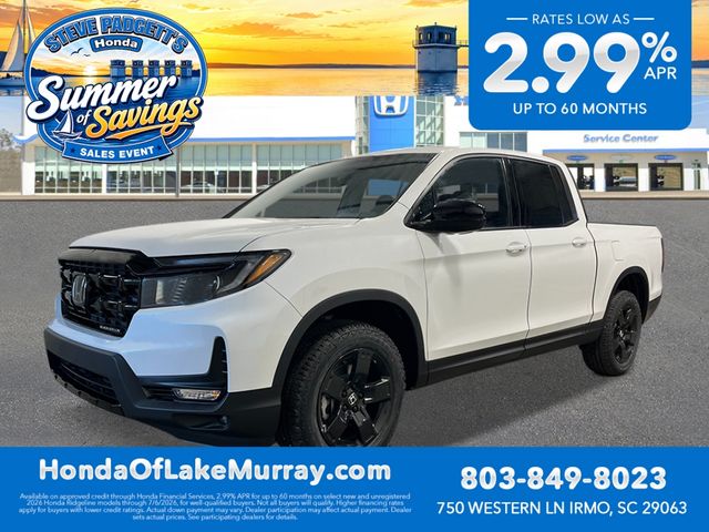 Platinum White Pearl 2026 Honda Ridgeline Black Edition AWD Pickup Truck All-Wheel Drive 9-Speed Automatic