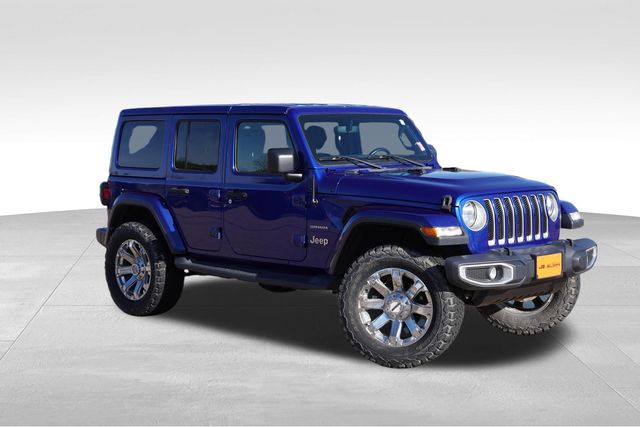 Ocean Blue Metallic Clearcoat 2019 Jeep Wrangler Unlimited Sahara 4WD SUV / Crossover Four-Wheel Drive 8-Speed Automatic