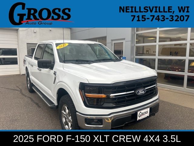 White 2025 Ford F-150 XLT SuperCrew 4WD Pickup Truck Four-Wheel Drive Automatic
