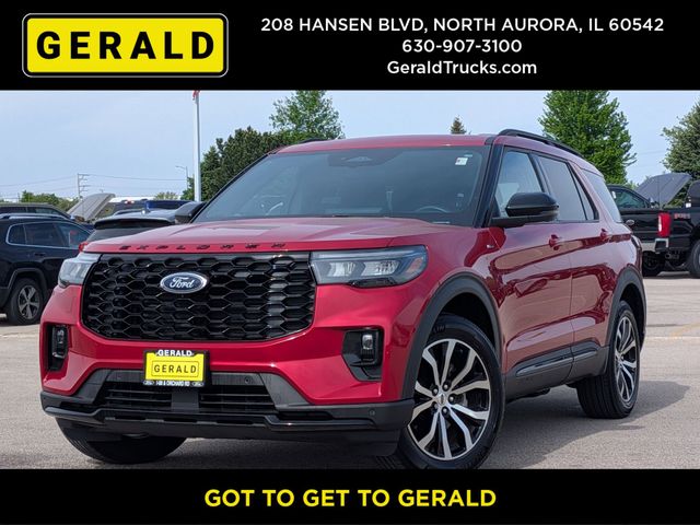 Rapid Red Metallic Tinted Clearcoat 2025 Ford Explorer ST-Line AWD SUV / Crossover All-Wheel Drive Automatic