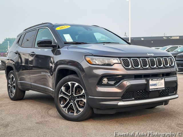 Gray (Granite Crystal Metallic Clearcoat) 2023 Jeep Compass SUV / Crossover Four-Wheel Drive 8-Speed Automatic