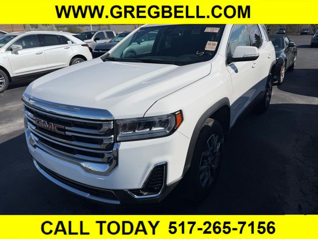Summit White 2023 GMC Acadia SLT FWD SUV / Crossover Front-Wheel Drive 9-Speed Automatic