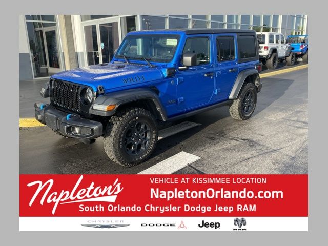 Hydro Blue Pearl Coat 2023 Jeep Wrangler 4xe Willys 4WD SUV / Crossover Four-Wheel Drive 8-Speed Automatic