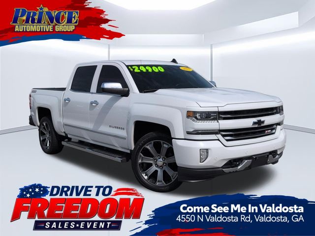 White 2017 Chevrolet Silverado 1500 LTZ Crew Cab 4WD Pickup Truck Four-Wheel Drive Automatic