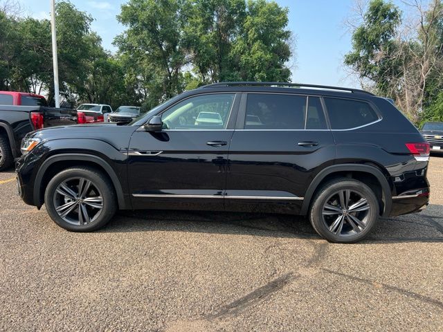 2021 Deep Black Volkswagen Atlas 3.6L V6 SE w/Technology R-Line AWD SUV