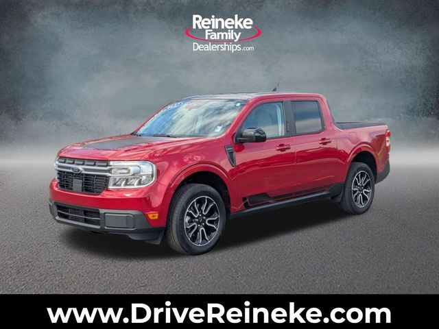 Red Metallic 2022 Ford Maverick Lariat SuperCrew FWD Pickup Truck Front-Wheel Drive Continuously Variable Transmission