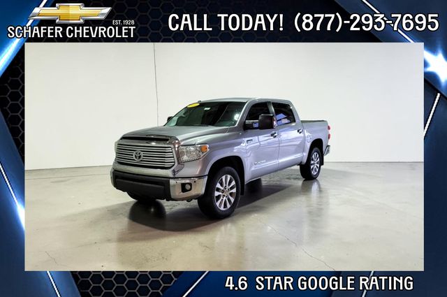 Silver Sky Metallic 2014 Toyota Tundra Limited CrewMax 5.7L 4WD Pickup Truck Four-Wheel Drive 6-Speed Automatic Overdrive
