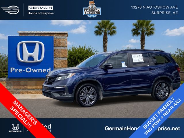 Black (Obsidian Blue Pearl) 2022 Honda Pilot SUV / Crossover Front-Wheel Drive 9-Speed Automatic