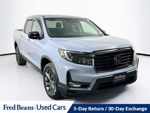 Blue 2023 Honda Ridgeline Pickup Truck All-Wheel Drive 9-Speed Automatic