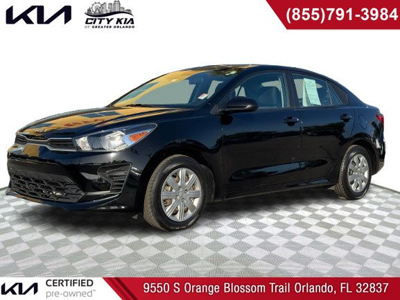 Aurora Black 2023 Kia Rio S FWD Sedan Front-Wheel Drive Continuously Variable Transmission
