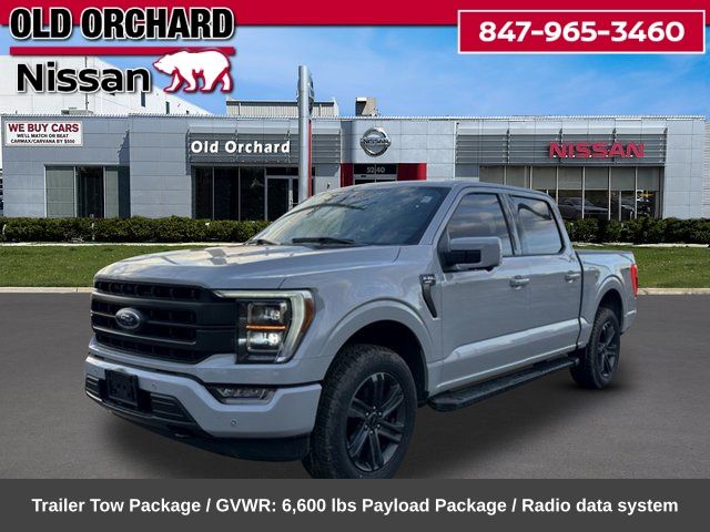 Gray 2023 Ford F-150 Lariat SuperCrew 4WD Pickup Truck Four-Wheel Drive Automatic