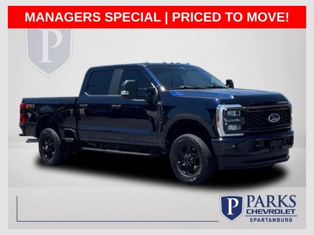 Blue Metallic 2024 Ford F-350 Super Duty XL Crew Cab 4WD Pickup Truck Four-Wheel Drive Automatic