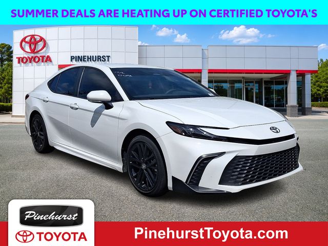 White 2025 Toyota Camry Sedan Front-Wheel Drive Continuously Variable Transmission