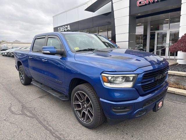 Blue Streak Pearlcoat 2019 RAM 1500 Sport Crew Cab 4WD Pickup Truck 8-Speed Automatic