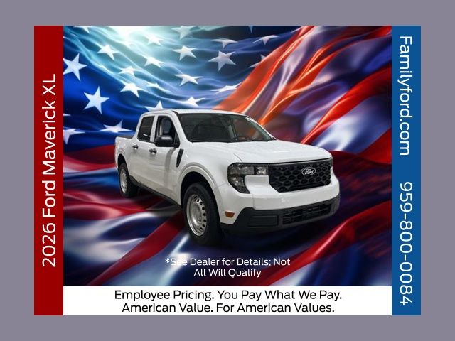 Oxford White 2026 Ford Maverick XL SuperCrew AWD Pickup Truck All-Wheel Drive 8-Speed Automatic