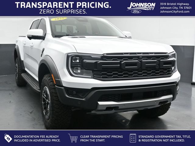 Oxford White 2025 Ford Ranger Raptor SuperCrew 4WD Pickup Truck Four-Wheel Drive Automatic