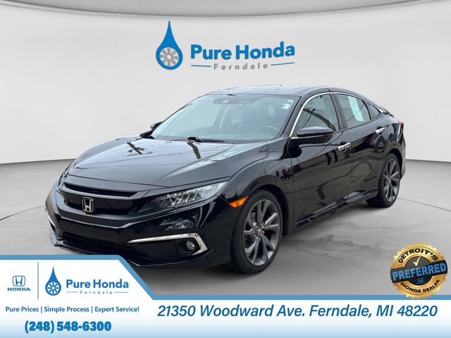Crystal Black Pearl 2019 Honda Civic Sedan Front-Wheel Drive Continuously Variable Transmission