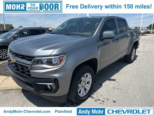 Gray (Steel Metallic) 2022 Chevrolet Colorado LT Crew Cab 4WD Pickup Truck Four-Wheel Drive 8-Speed Automatic