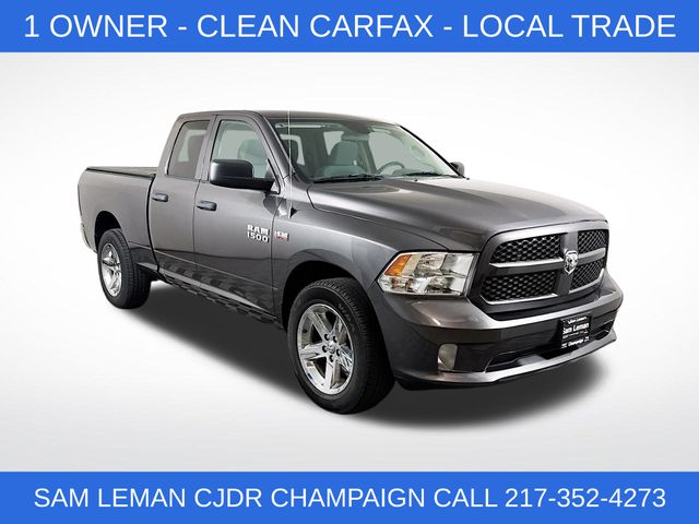 Gray (Granite Crystal Metallic Clearcoat) 2018 RAM 1500 Express Quad Cab 4WD Pickup Truck Four-Wheel Drive 8-Speed Automatic